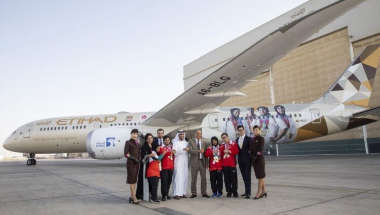 Etihad Airways unveils Special Olympics aircraft livery